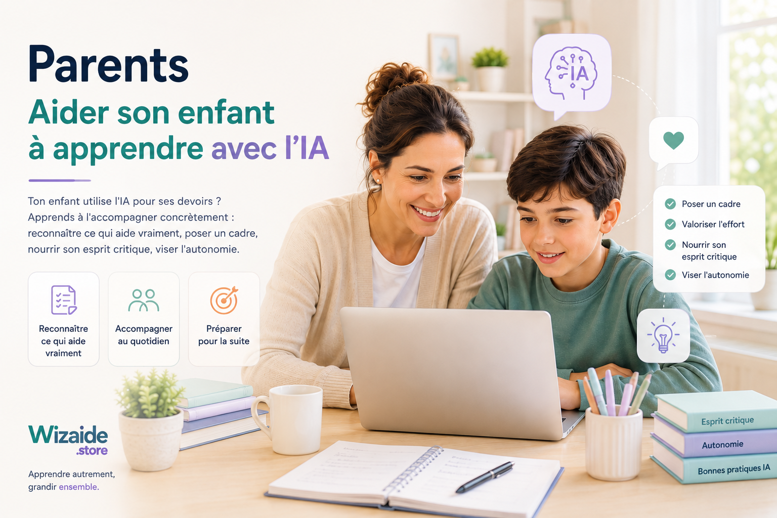 Parents — Aider son enfant à apprendre avec l'IA