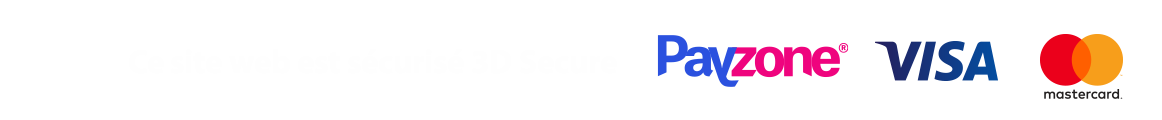 Ce site web est sécurisé 3D Secure Payzone, Visa, Mastercard